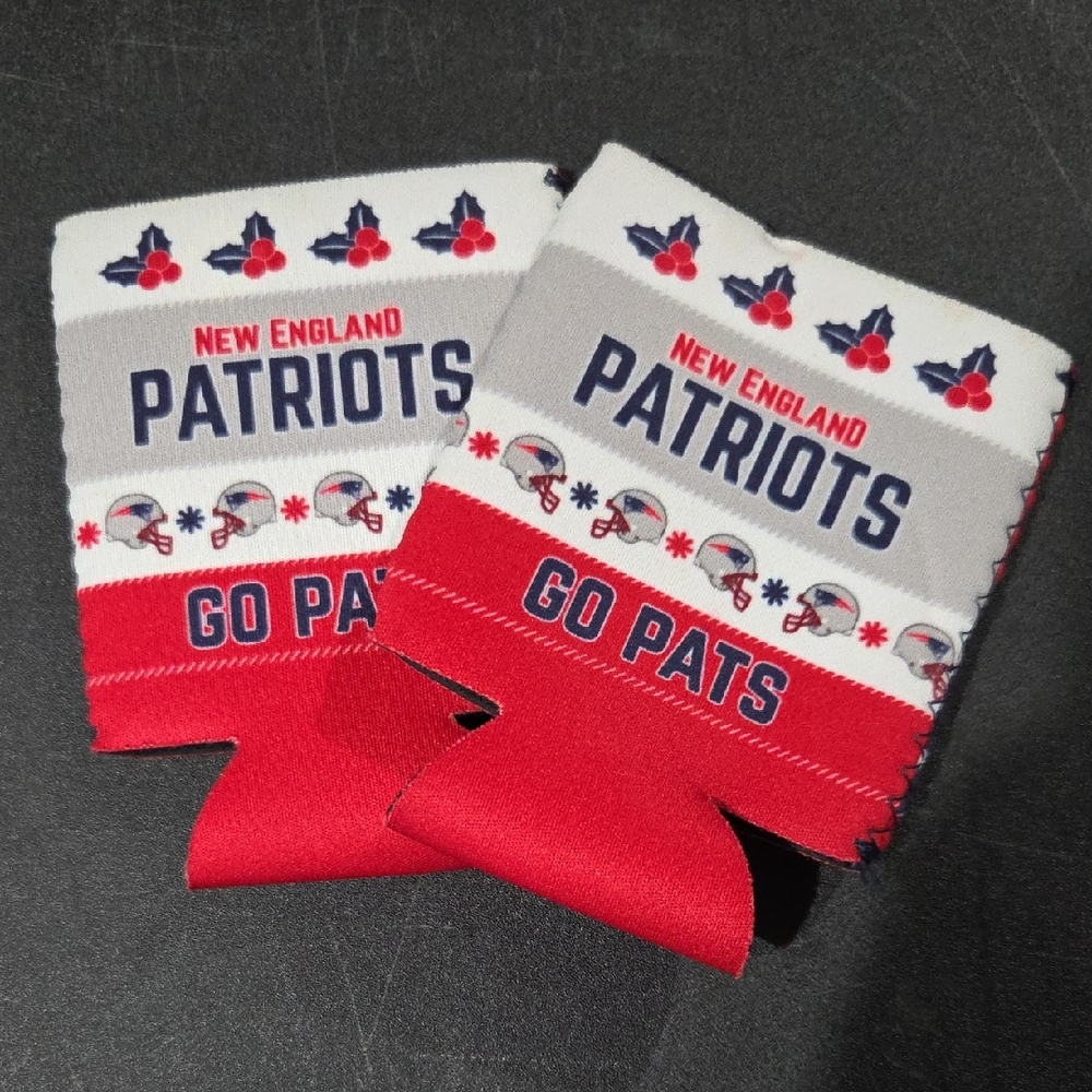 New England Patriots Ugly Sweater Can Coolers